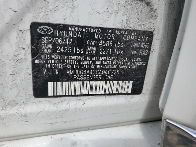 Photo 11 VIN: KMHEC4A43CA046728 - HYUNDAI SONATA 