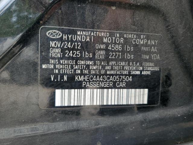 Photo 11 VIN: KMHEC4A43CA057504 - HYUNDAI SONATA 