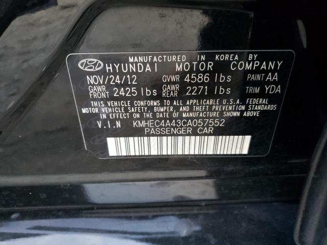 Photo 11 VIN: KMHEC4A43CA057552 - HYUNDAI SONATA HYB 