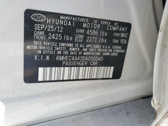 Photo 12 VIN: KMHEC4A43DA050540 - HYUNDAI SONATA HYB 