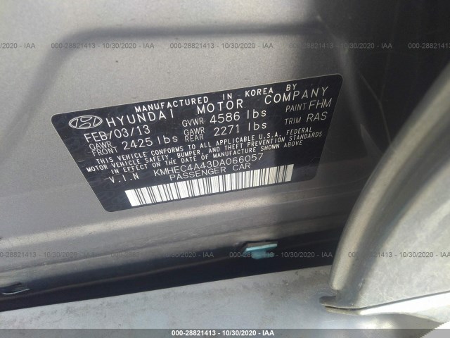 Photo 8 VIN: KMHEC4A43DA066057 - HYUNDAI SONATA HYBRID 