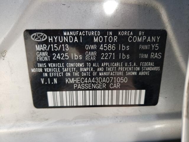 Photo 9 VIN: KMHEC4A43DA071050 - HYUNDAI SONATA 