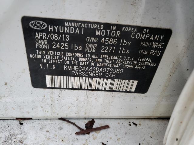 Photo 9 VIN: KMHEC4A43DA073980 - HYUNDAI SONATA HYB 