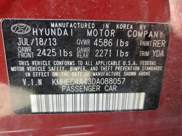 Photo 11 VIN: KMHEC4A43DA088057 - HYUNDAI SONATA HYB 