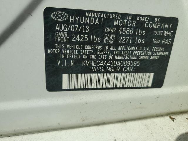 Photo 12 VIN: KMHEC4A43DA089595 - HYUNDAI SONATA HYB 