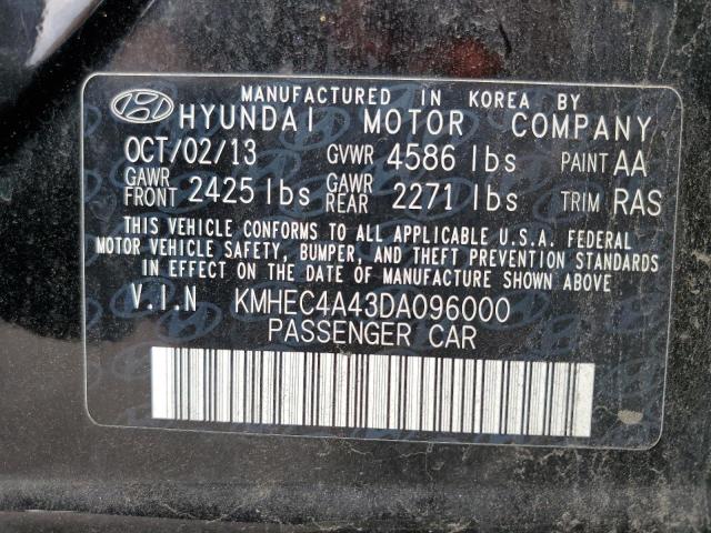 Photo 9 VIN: KMHEC4A43DA096000 - HYUNDAI SONATA HYB 