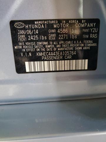 Photo 12 VIN: KMHEC4A43EA105764 - HYUNDAI SONATA 