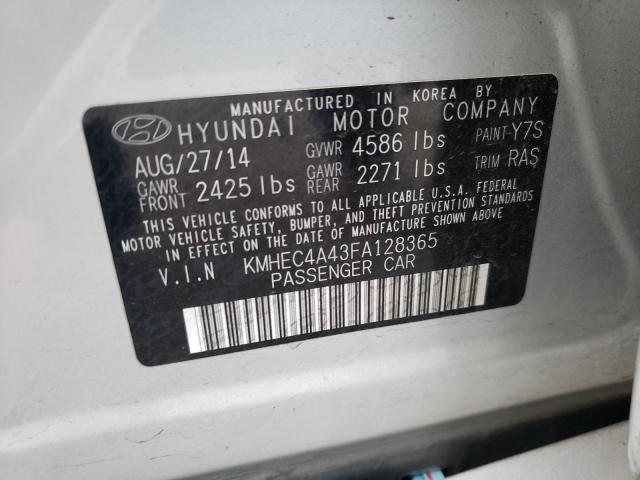 Photo 9 VIN: KMHEC4A43FA128365 - HYUNDAI SONATA HYB 