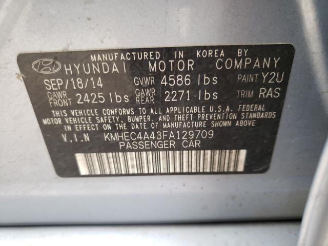 Photo 9 VIN: KMHEC4A43FA129709 - HYUNDAI SONATA 