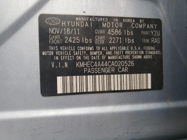 Photo 9 VIN: KMHEC4A44CA020526 - HYUNDAI SONATA HYB 