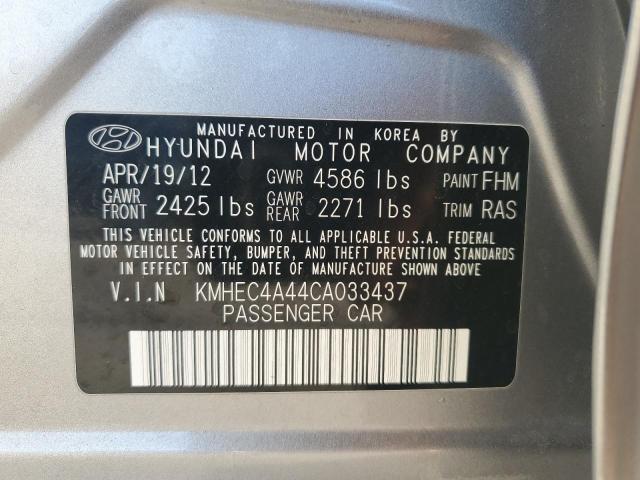 Photo 11 VIN: KMHEC4A44CA033437 - HYUNDAI SONATA HYB 