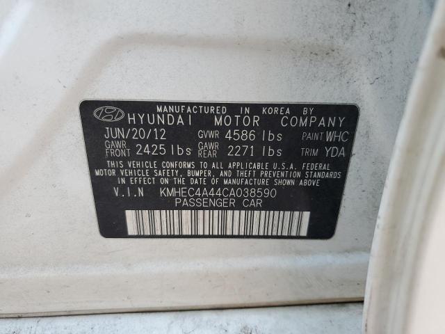 Photo 9 VIN: KMHEC4A44CA038590 - HYUNDAI SONATA HYB 