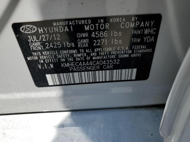 Photo 11 VIN: KMHEC4A44CA043532 - HYUNDAI SONATA HYB 