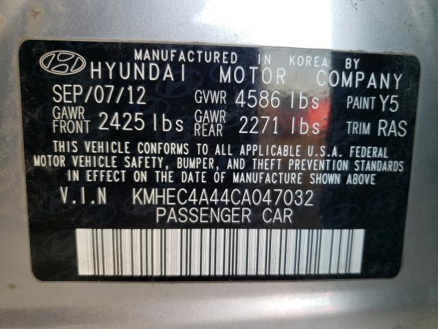 Photo 9 VIN: KMHEC4A44CA047032 - HYUNDAI SONATA 