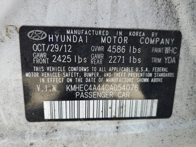 Photo 12 VIN: KMHEC4A44CA054076 - HYUNDAI SONATA HYB 