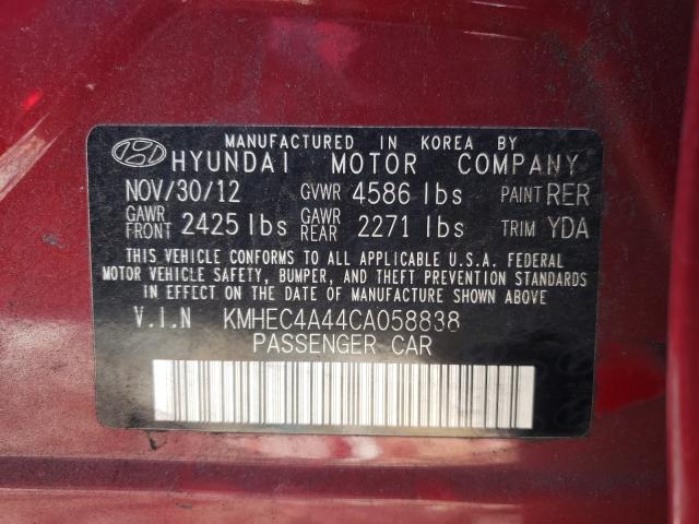 Photo 9 VIN: KMHEC4A44CA058838 - HYUNDAI SONATA HYB 