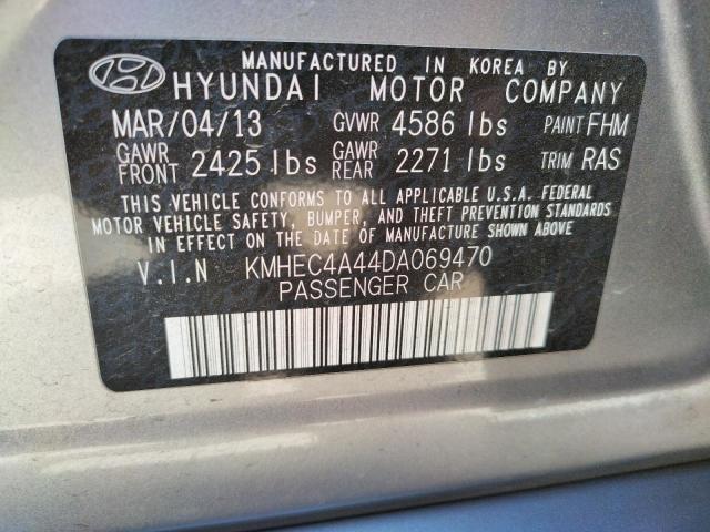 Photo 9 VIN: KMHEC4A44DA069470 - HYUNDAI SONATA HYB 