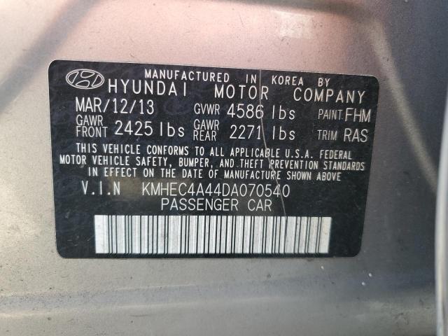 Photo 11 VIN: KMHEC4A44DA070540 - HYUNDAI SONATA HYB 