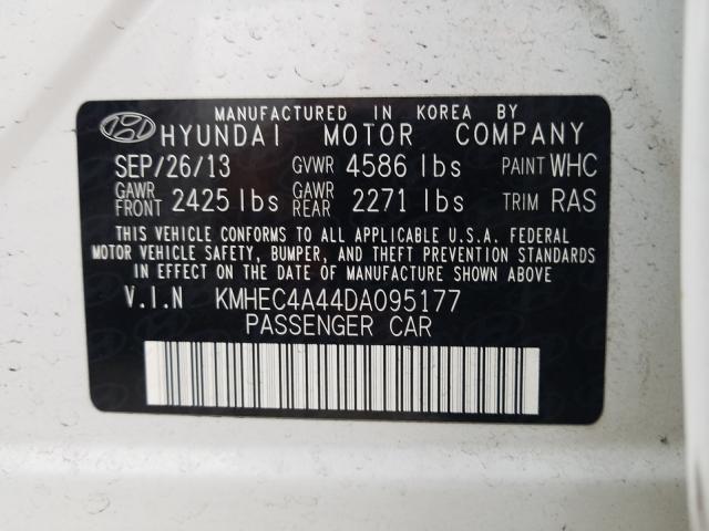 Photo 9 VIN: KMHEC4A44DA095177 - HYUNDAI SONATA HYB 