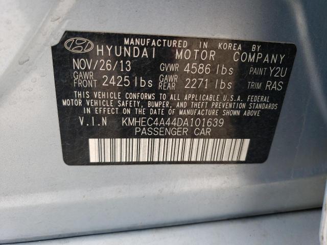 Photo 11 VIN: KMHEC4A44DA101639 - HYUNDAI SONATA 