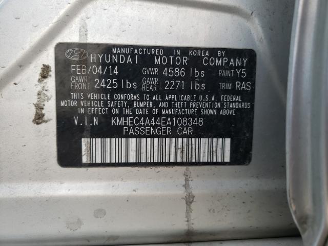 Photo 9 VIN: KMHEC4A44EA108348 - HYUNDAI SONATA HYB 