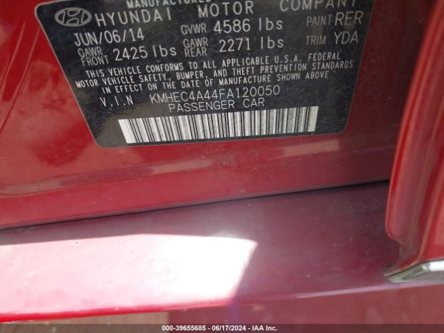 Photo 8 VIN: KMHEC4A44FA120050 - HYUNDAI SONATA 