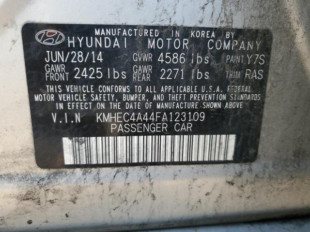 Photo 11 VIN: KMHEC4A44FA123109 - HYUNDAI SONATA HYB 