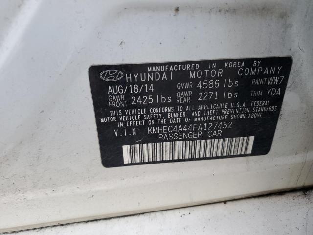 Photo 11 VIN: KMHEC4A44FA127452 - HYUNDAI SONATA HYB 