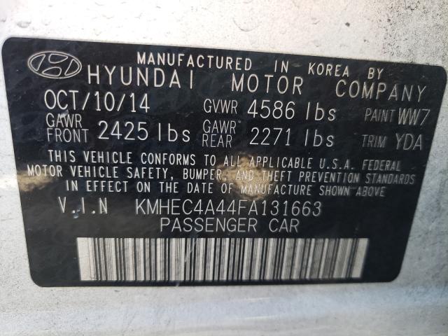 Photo 9 VIN: KMHEC4A44FA131663 - HYUNDAI SONATA HYB 