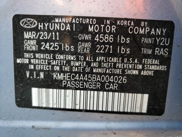 Photo 9 VIN: KMHEC4A45BA004026 - HYUNDAI SONATA HYB 