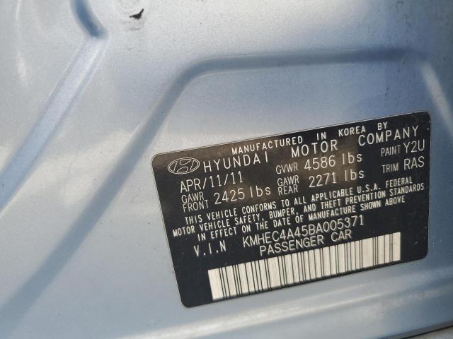 Photo 12 VIN: KMHEC4A45BA005371 - HYUNDAI SONATA HYB 