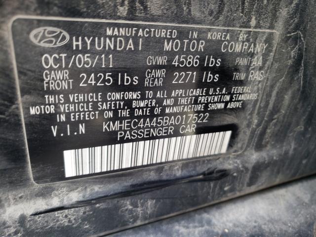 Photo 9 VIN: KMHEC4A45BA017522 - HYUNDAI SONATA 