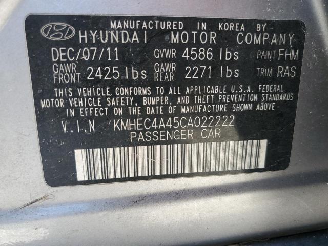 Photo 11 VIN: KMHEC4A45CA022222 - HYUNDAI SONATA 