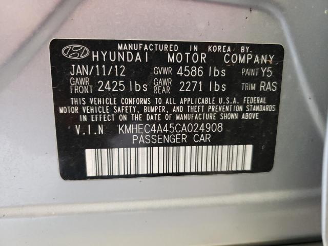 Photo 12 VIN: KMHEC4A45CA024908 - HYUNDAI SONATA HYB 