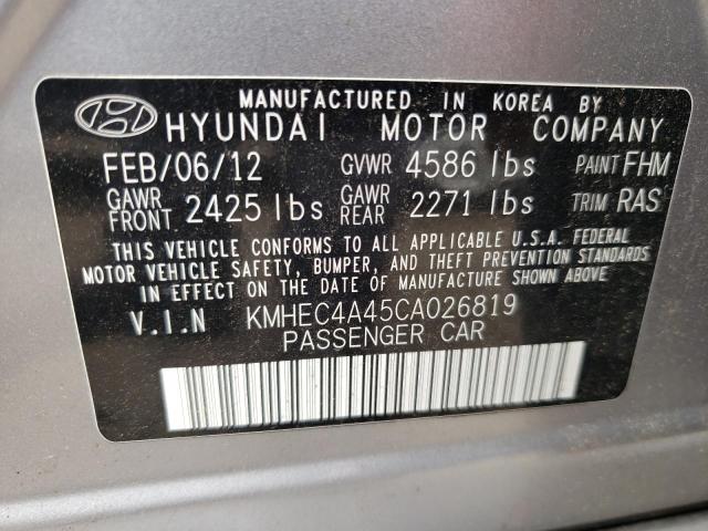 Photo 11 VIN: KMHEC4A45CA026819 - HYUNDAI SONATA HYB 