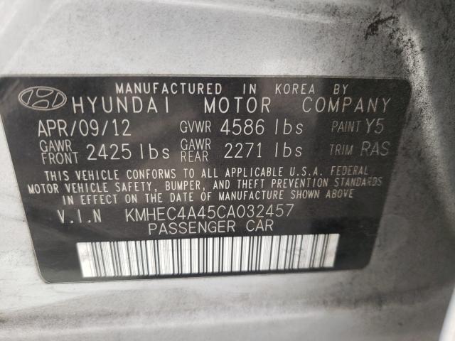 Photo 9 VIN: KMHEC4A45CA032457 - HYUNDAI SONATA HYB 