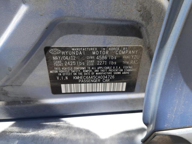 Photo 9 VIN: KMHEC4A45CA034726 - HYUNDAI SONATA HYB 