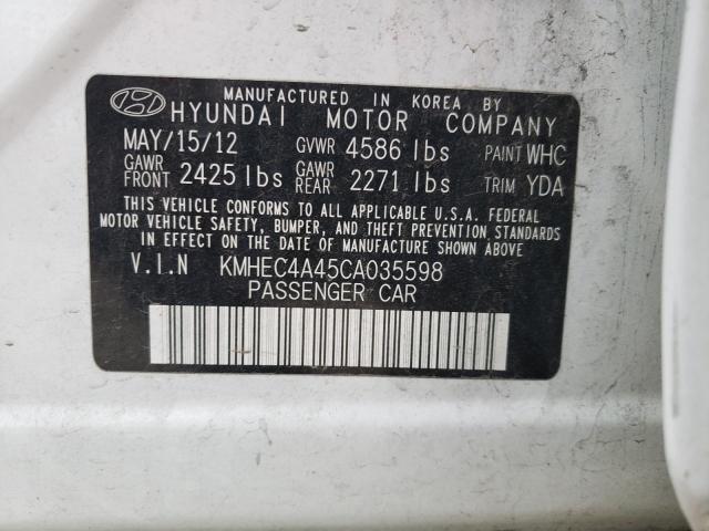 Photo 11 VIN: KMHEC4A45CA035598 - HYUNDAI SONATA 