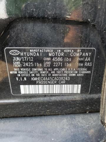 Photo 11 VIN: KMHEC4A45CA038243 - HYUNDAI SONATA HYB 