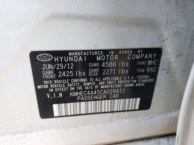 Photo 9 VIN: KMHEC4A45CA039411 - HYUNDAI SONATA HYB 