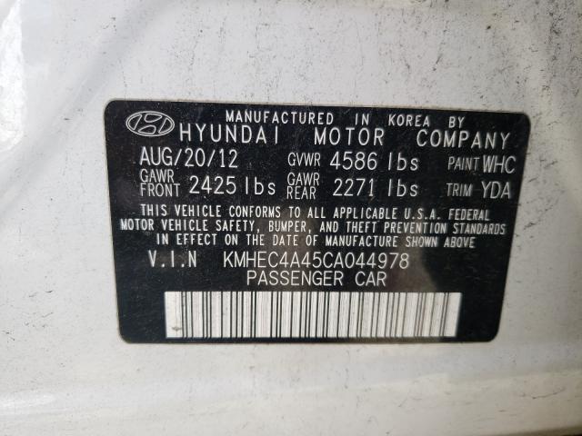 Photo 9 VIN: KMHEC4A45CA044978 - HYUNDAI SONATA HYB 