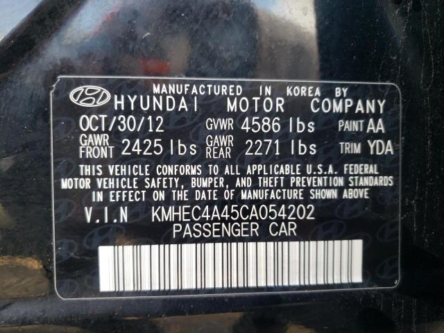 Photo 9 VIN: KMHEC4A45CA054202 - HYUNDAI SONATA HYB 