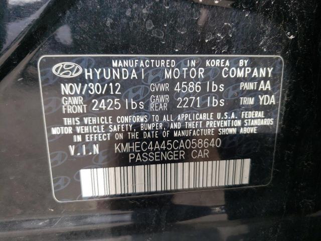 Photo 9 VIN: KMHEC4A45CA058640 - HYUNDAI SONATA HYB 