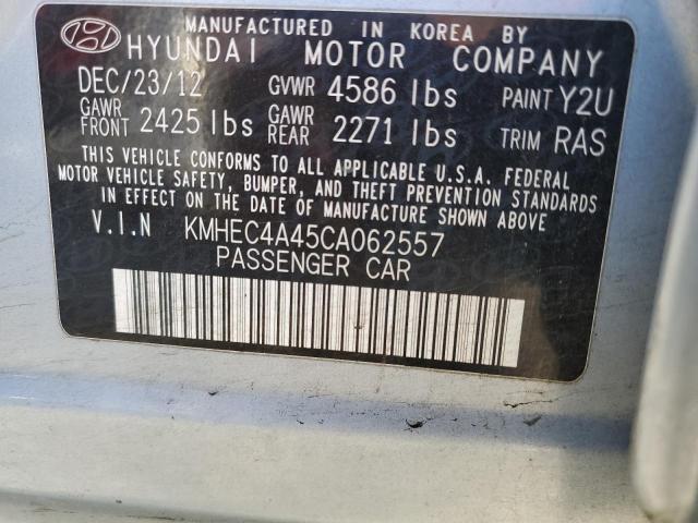 Photo 9 VIN: KMHEC4A45CA062557 - HYUNDAI SONATA HYB 