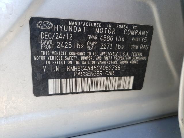 Photo 9 VIN: KMHEC4A45CA062736 - HYUNDAI SONATA HYB 