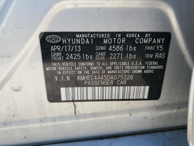 Photo 11 VIN: KMHEC4A45DA075326 - HYUNDAI SONATA HYB 