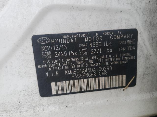 Photo 12 VIN: KMHEC4A45DA100290 - HYUNDAI SONATA HYB 