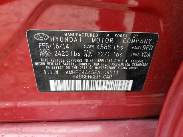 Photo 11 VIN: KMHEC4A45EA109511 - HYUNDAI SONATA HYB 