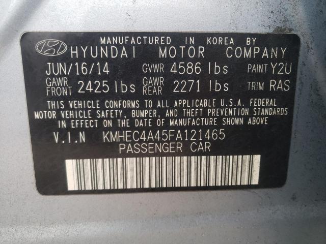 Photo 9 VIN: KMHEC4A45FA121465 - HYUNDAI SONATA HYBRID 