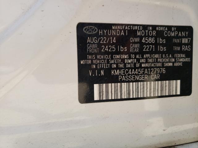 Photo 9 VIN: KMHEC4A45FA127976 - HYUNDAI SONATA HYB 